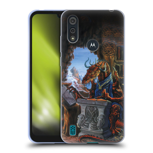Ed Beard Jr Dragons Ancient Scholar Soft Gel Case for Motorola Moto E6s (2020)