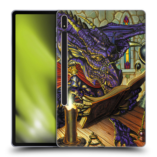 Ed Beard Jr Dragons A Good Book Soft Gel Case for Samsung Galaxy Tab S8 Plus