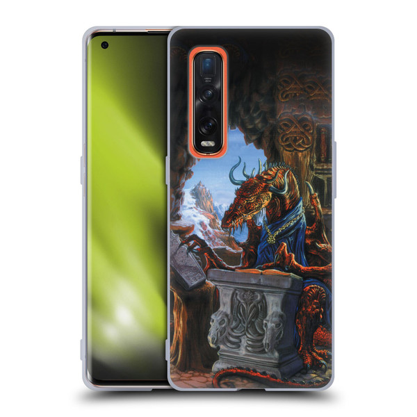 Ed Beard Jr Dragons Ancient Scholar Soft Gel Case for OPPO Find X2 Pro 5G