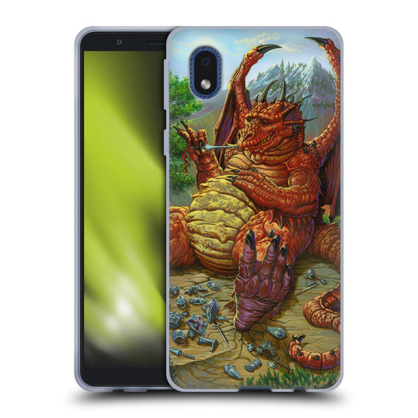 Ed Beard Jr Dragons Lunch With A Toothpick Soft Gel Case for Samsung Galaxy A01 Core (2020)