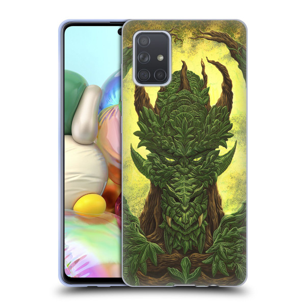 Ed Beard Jr Dragons Green Guardian Greenman Soft Gel Case for Samsung Galaxy A71 (2019)