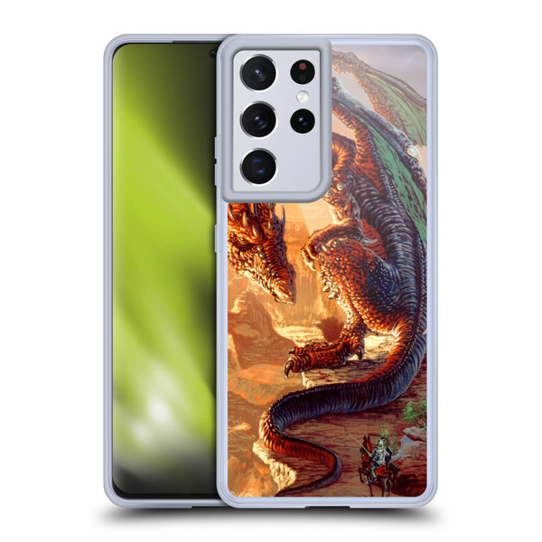 Ed Beard Jr Dragons Bravery Misplaced Soft Gel Case for Samsung Galaxy S21 Ultra 5G