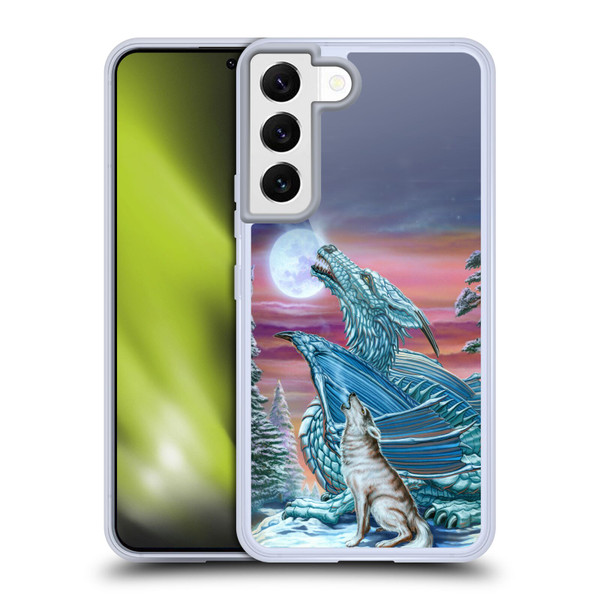 Ed Beard Jr Dragons Moon Song Wolf Moon Soft Gel Case for Samsung Galaxy S22 5G
