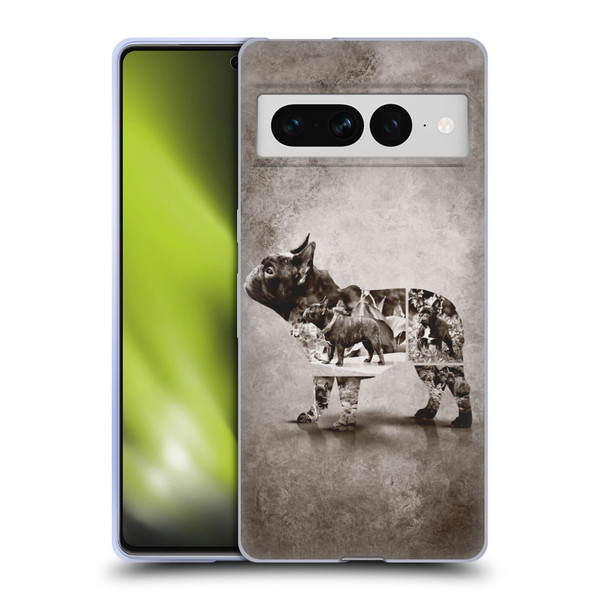 Klaudia Senator French Bulldog Vintage Soft Gel Case for Google Pixel 7 Pro