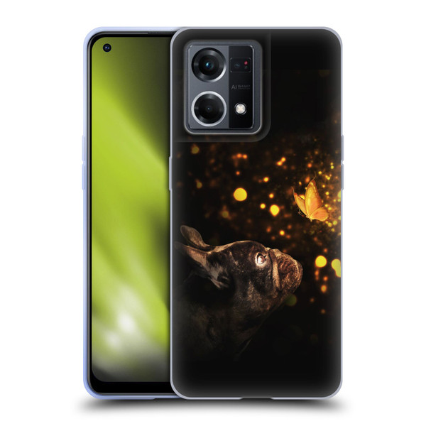 Klaudia Senator French Bulldog Butterfly Soft Gel Case for OPPO Reno8 4G