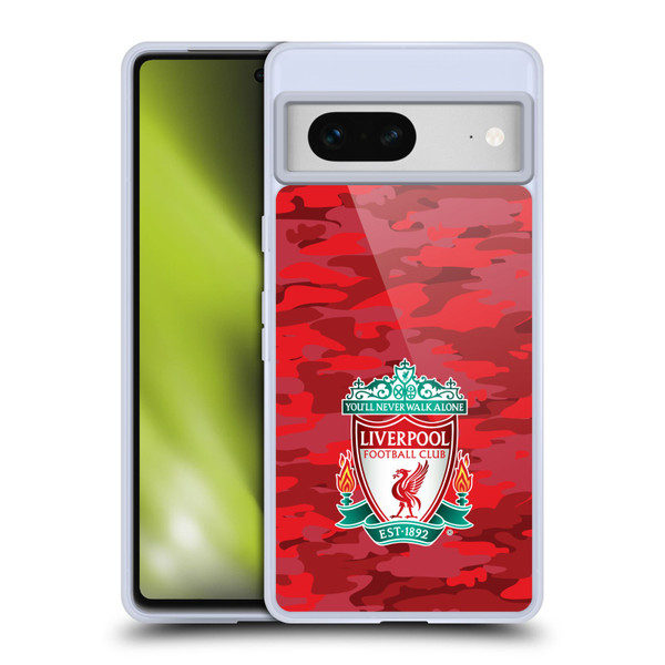 Liverpool Football Club Camou Home Colourways Crest Soft Gel Case for Google Pixel 7