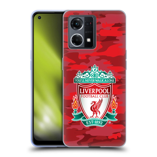 Liverpool Football Club Camou Home Colourways Crest Soft Gel Case for OPPO Reno8 4G