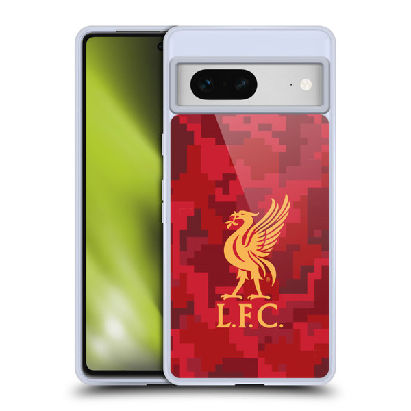 Liverpool Football Club Digital Camouflage Home Red Soft Gel Case for Google Pixel 7