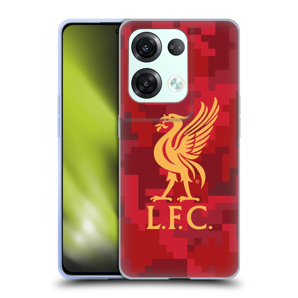 Liverpool Football Club Digital Camouflage Home Red Soft Gel Case for OPPO Reno8 Pro