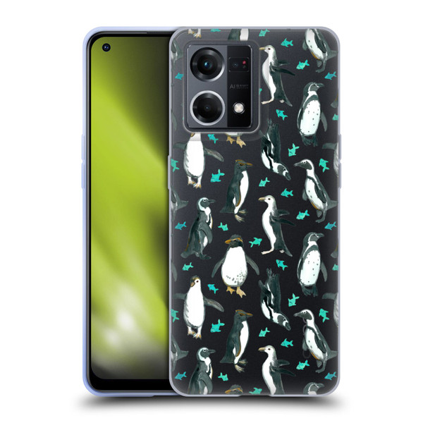Micklyn Le Feuvre Animals 2 Little Penguins And Fish Soft Gel Case for OPPO Reno8 4G