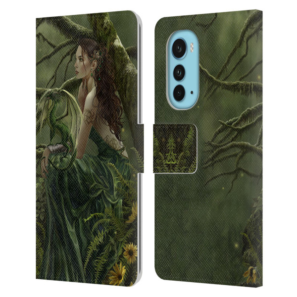 Nene Thomas Deep Forest Queen Fate Fairy With Dragon Leather Book Wallet Case Cover For Motorola Edge (2022)