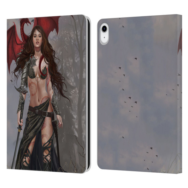 Nene Thomas Gothic Dragon Witch Warrior Sword Leather Book Wallet Case Cover For Apple iPad 10.9 (2022)