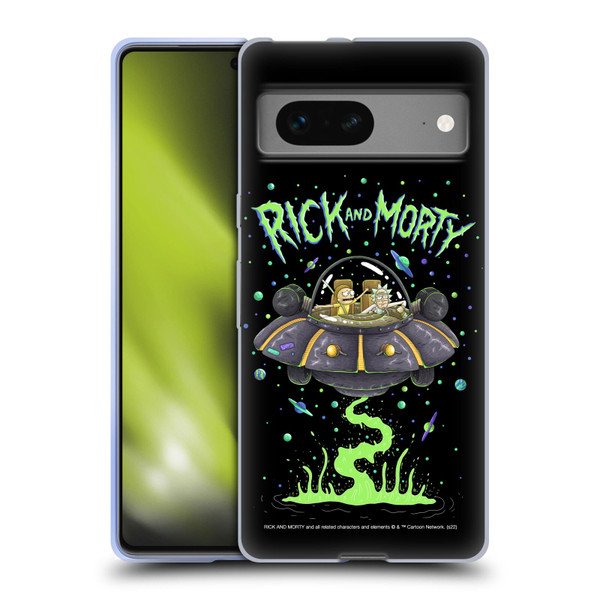 Rick And Morty Season 1 & 2 Graphics The Space Cruiser Soft Gel Case for Google Pixel 7