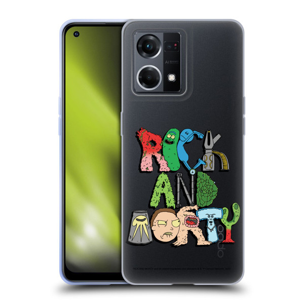 Rick And Morty Season 3 Character Art Typography Soft Gel Case for OPPO Reno8 4G