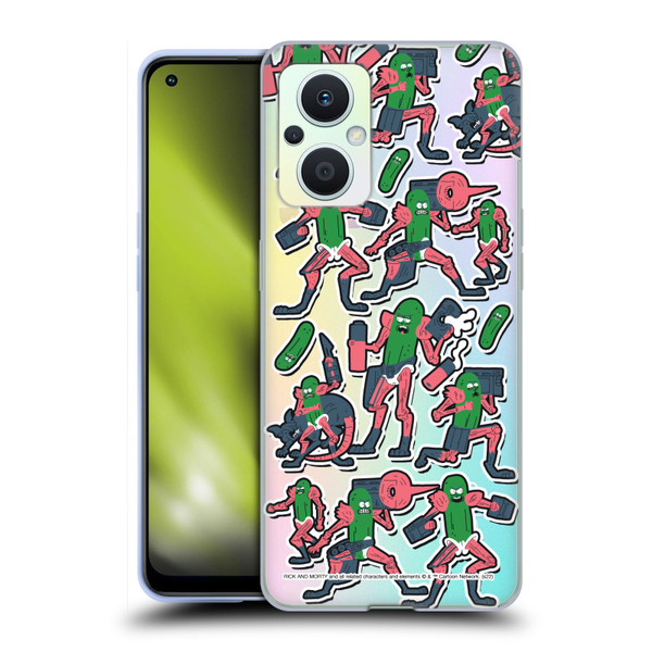 Rick And Morty Season 3 Character Art Pickle Rick Stickers Print Soft Gel Case for OPPO Reno8 Lite