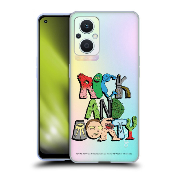 Rick And Morty Season 3 Character Art Typography Soft Gel Case for OPPO Reno8 Lite