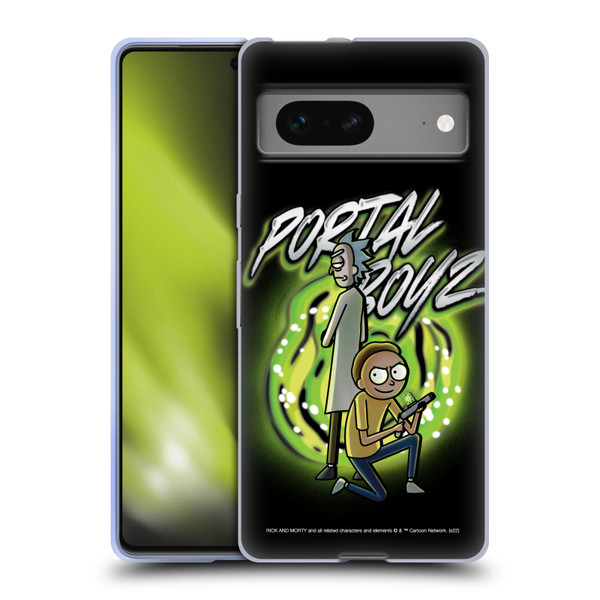 Rick And Morty Season 5 Graphics Portal Boyz Soft Gel Case for Google Pixel 7