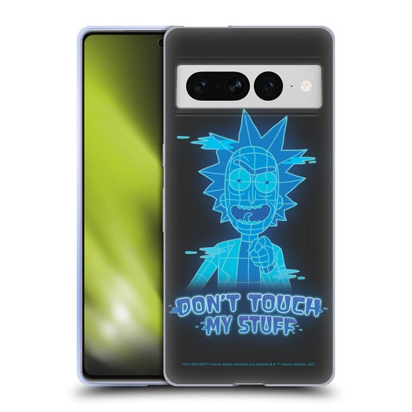Rick And Morty Season 5 Graphics Don't Touch My Stuff Soft Gel Case for Google Pixel 7 Pro