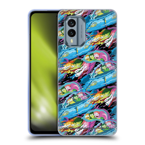 Rick And Morty Season 5 Graphics Warp Pattern Soft Gel Case for Nokia X30