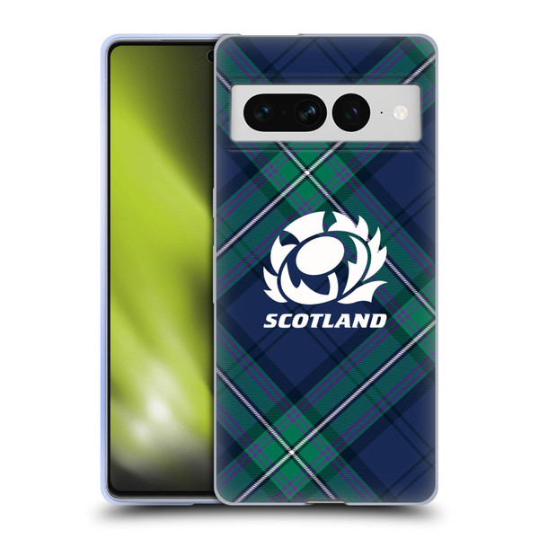 Scotland Rugby Graphics Tartan Oversized Soft Gel Case for Google Pixel 7 Pro