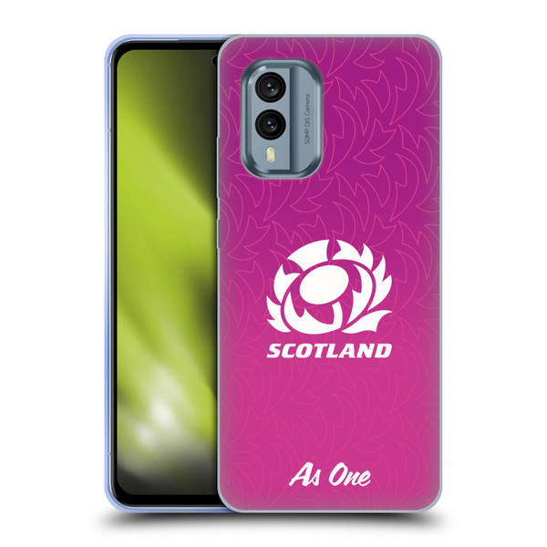 Scotland Rugby Graphics Gradient Pattern Soft Gel Case for Nokia X30