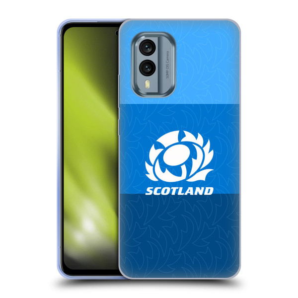Scotland Rugby Graphics Stripes Pattern Soft Gel Case for Nokia X30