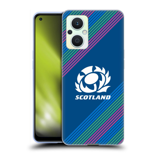 Scotland Rugby Graphics Stripes Soft Gel Case for OPPO Reno8 Lite