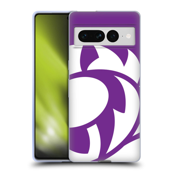 Scotland Rugby Oversized Thistle Purple Heather Soft Gel Case for Google Pixel 7 Pro