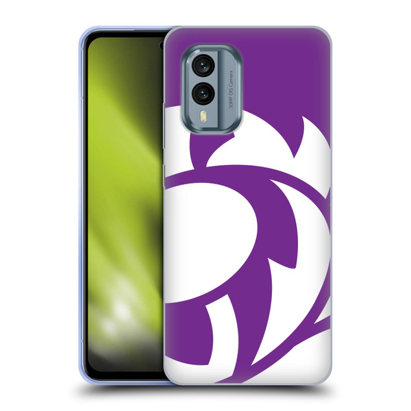 Scotland Rugby Oversized Thistle Purple Heather Soft Gel Case for Nokia X30