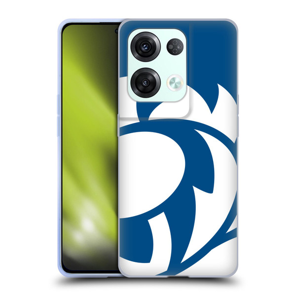 Scotland Rugby Oversized Thistle Saltire Blue Soft Gel Case for OPPO Reno8 Pro