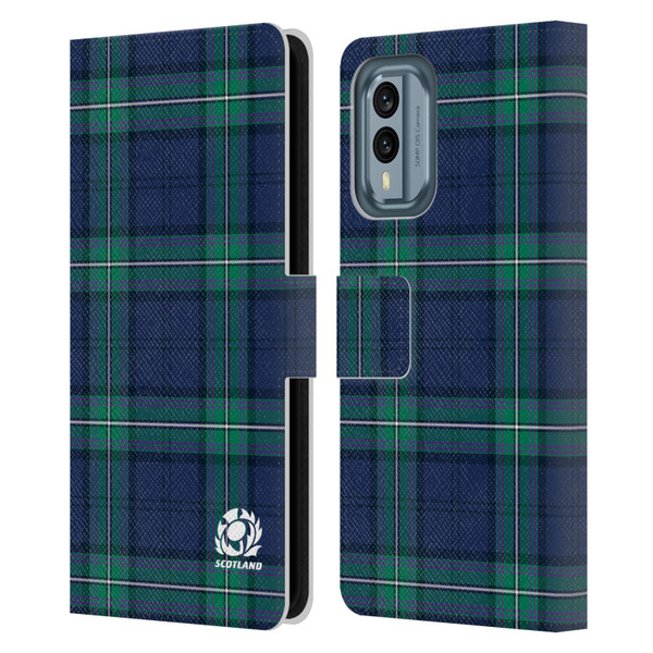Scotland Rugby Logo 2 Tartans Leather Book Wallet Case Cover For Nokia X30