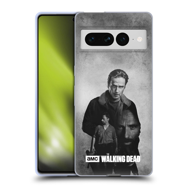 AMC The Walking Dead Double Exposure Rick Soft Gel Case for Google Pixel 7 Pro