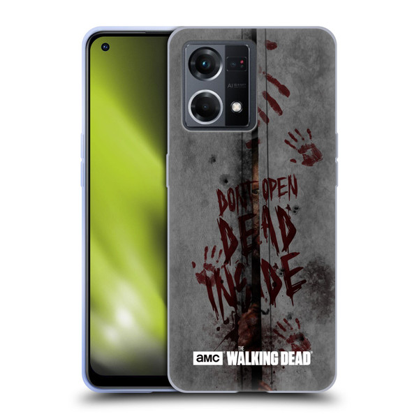 AMC The Walking Dead Typography Dead Inside Soft Gel Case for OPPO Reno8 4G