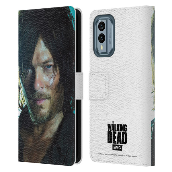AMC The Walking Dead Characters Daryl Leather Book Wallet Case Cover For Nokia X30