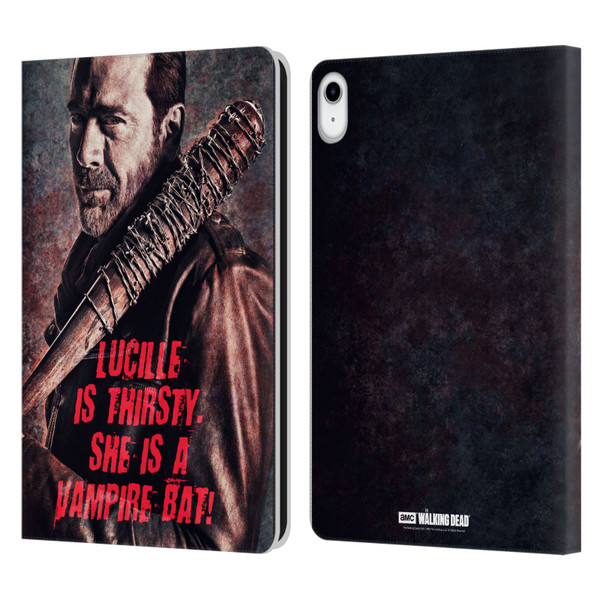 AMC The Walking Dead Negan Lucille Vampire Bat Leather Book Wallet Case Cover For Apple iPad 10.9 (2022)