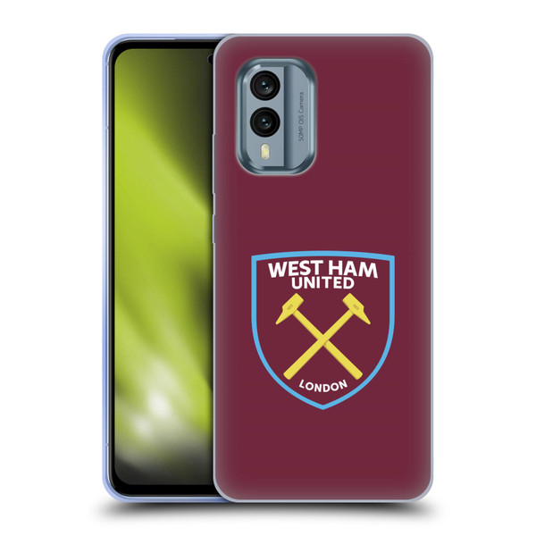 West Ham United FC Crest Full Colour Soft Gel Case for Nokia X30