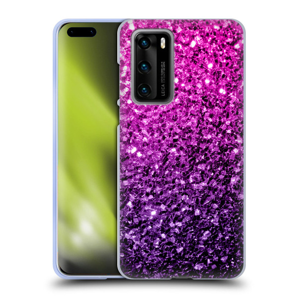 PLdesign Glitter Sparkles Purple Pink Soft Gel Case for Huawei P40 5G
