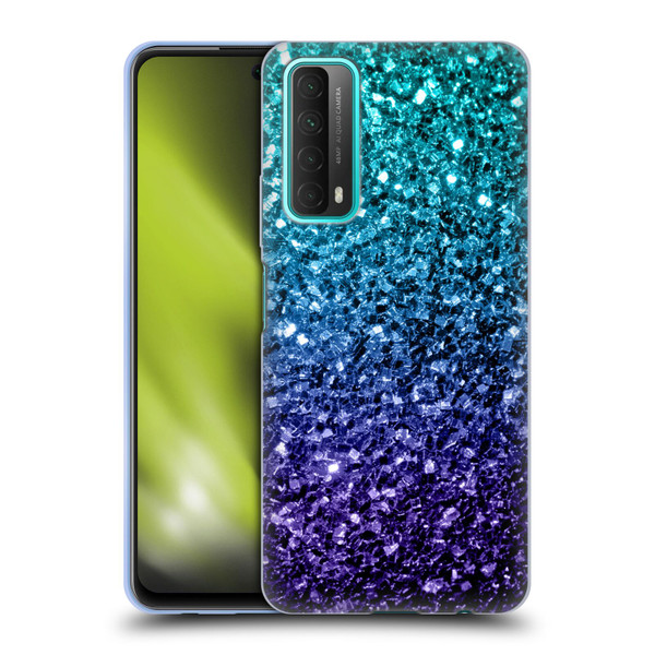 PLdesign Glitter Sparkles Aqua Blue Soft Gel Case for Huawei P Smart (2021)