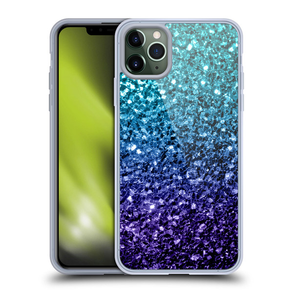PLdesign Glitter Sparkles Aqua Blue Soft Gel Case for Apple iPhone 11 Pro Max