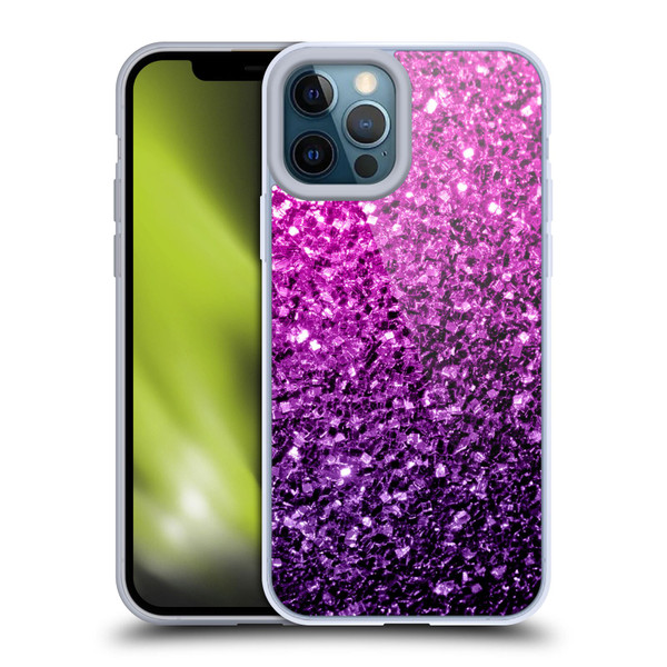 PLdesign Glitter Sparkles Purple Pink Soft Gel Case for Apple iPhone 12 Pro Max