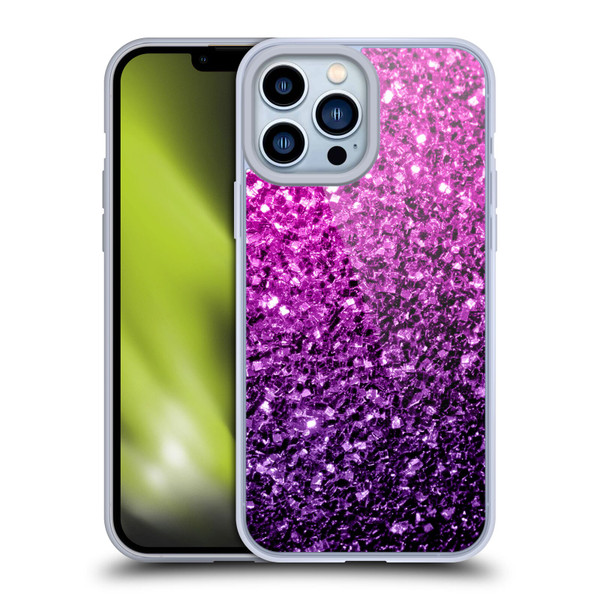 PLdesign Glitter Sparkles Purple Pink Soft Gel Case for Apple iPhone 13 Pro Max