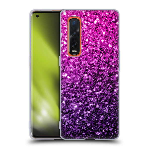 PLdesign Glitter Sparkles Purple Pink Soft Gel Case for OPPO Find X2 Pro 5G