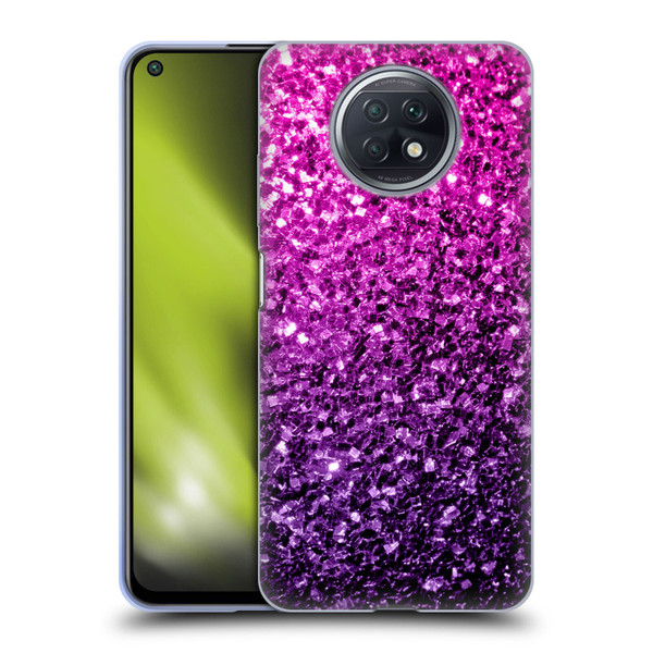 PLdesign Glitter Sparkles Purple Pink Soft Gel Case for Xiaomi Redmi Note 9T 5G