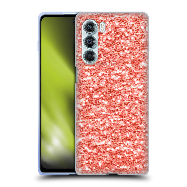 PLdesign Sparkly Coral Coral Sparkle Soft Gel Case for Motorola Edge S30 / Moto G200 5G