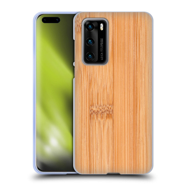 PLdesign Wood And Rust Prints Light Brown Bamboo Soft Gel Case for Huawei P40 5G