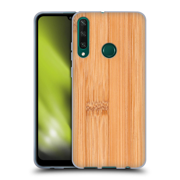 PLdesign Wood And Rust Prints Light Brown Bamboo Soft Gel Case for Huawei Y6p