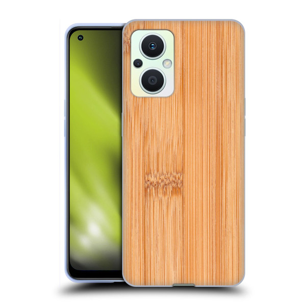 PLdesign Wood And Rust Prints Light Brown Bamboo Soft Gel Case for OPPO Reno8 Lite