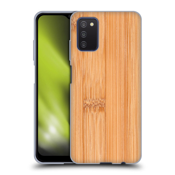 PLdesign Wood And Rust Prints Light Brown Bamboo Soft Gel Case for Samsung Galaxy A03s (2021)