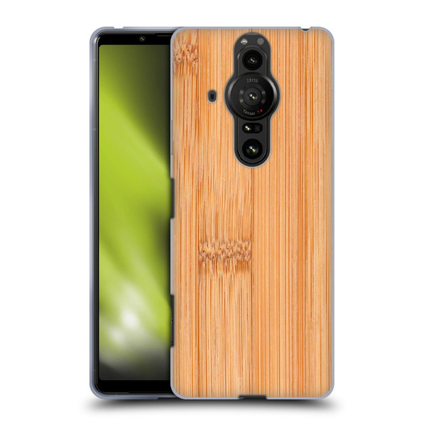 PLdesign Wood And Rust Prints Light Brown Bamboo Soft Gel Case for Sony Xperia Pro-I