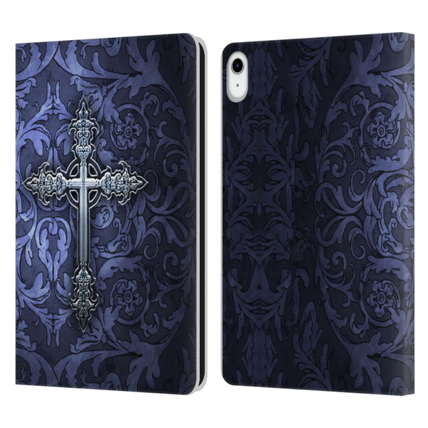 Brigid Ashwood Crosses Gothic Leather Book Wallet Case Cover For Apple iPad 10.9 (2022)